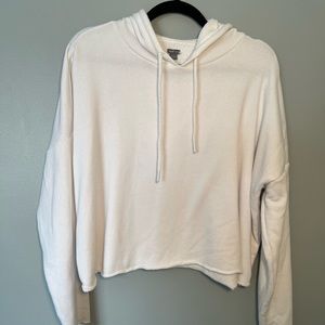 White lightweight cropped Aerie hoodie XL like new
